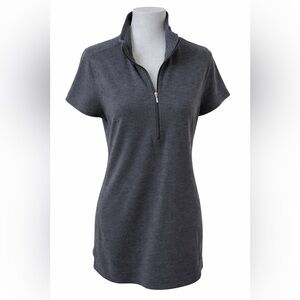 Legendary Outfitters Gray Half Zip Short Sleeve Pullover Size L